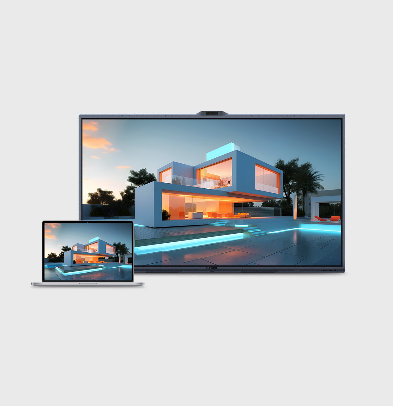 Tela interativa 4K para video conferência Maxhub V7